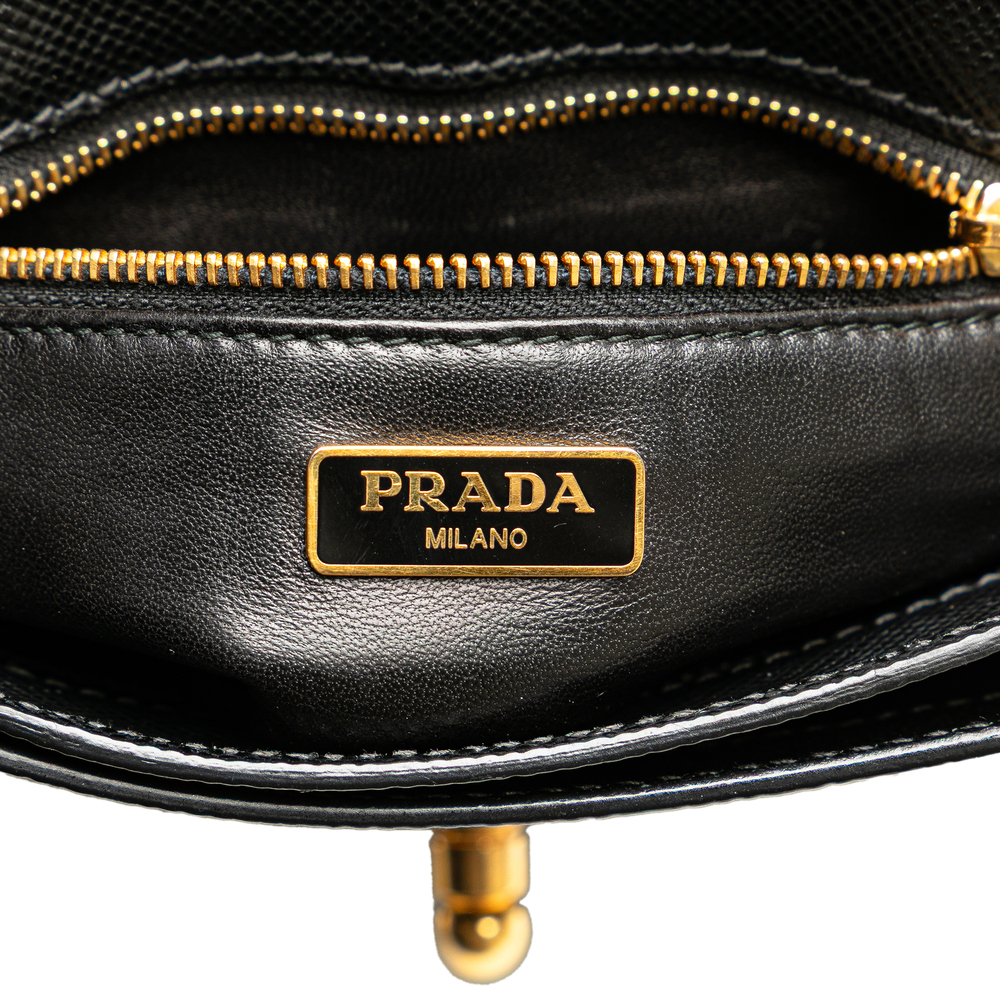 Pre-Loved Prada Bicolor Saffiano Cuir Flap Crossbody - Picture 5 of 10